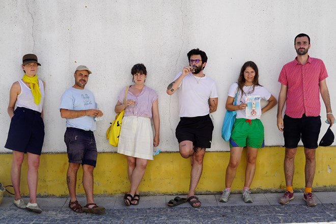 Fátima Durkee e Paulo Sellmayer com os artistas.
